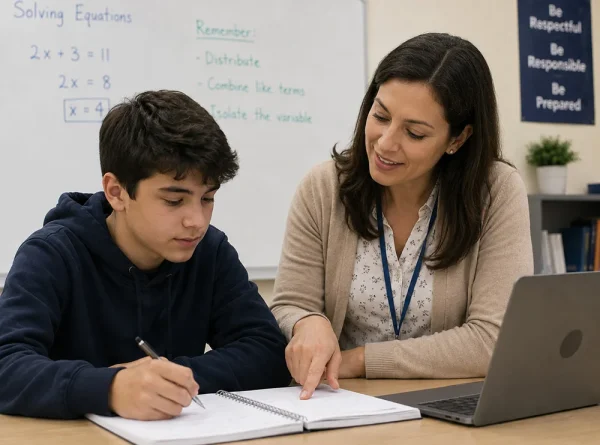 Teacher-teach-Pre-teen-boy